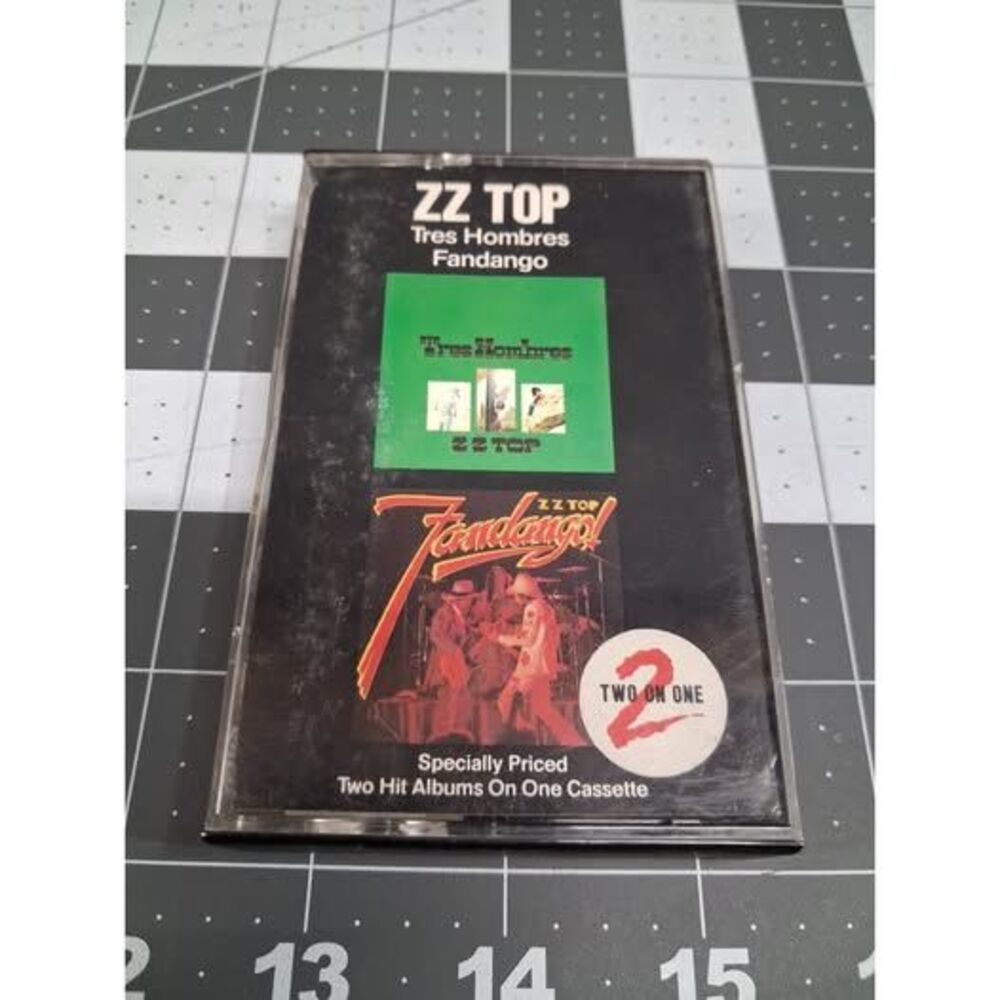ZZ TOP Cassette Tape Rock Blues TRES HOMBRES / FANDANGO 2 ALBUMS ON 1